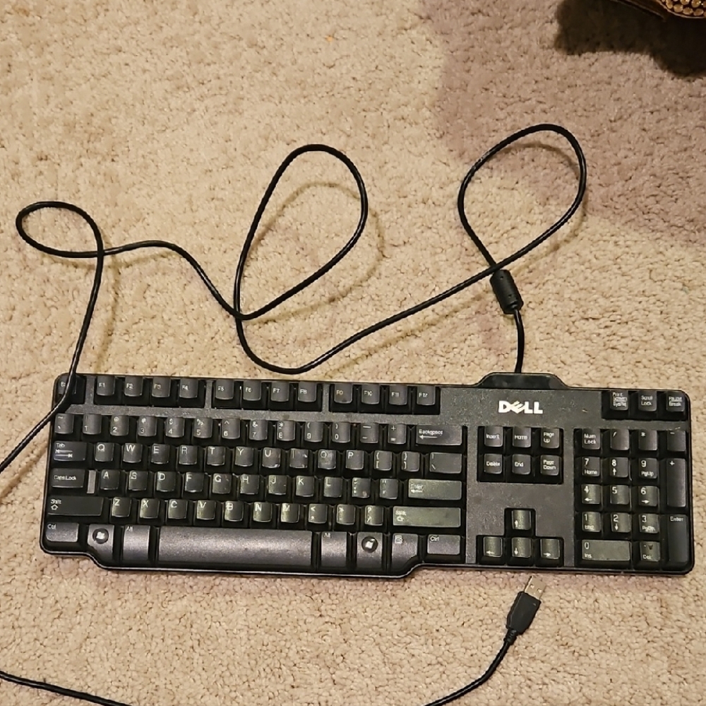 Dell Black Wired Keyboard with USB Connection